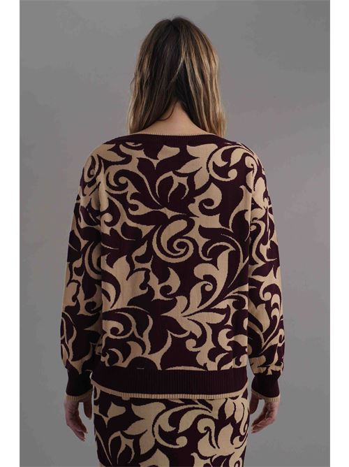 Maglia in misto lana Love To Love by Gai Mattiolo | LV2007BEIGE/VINO